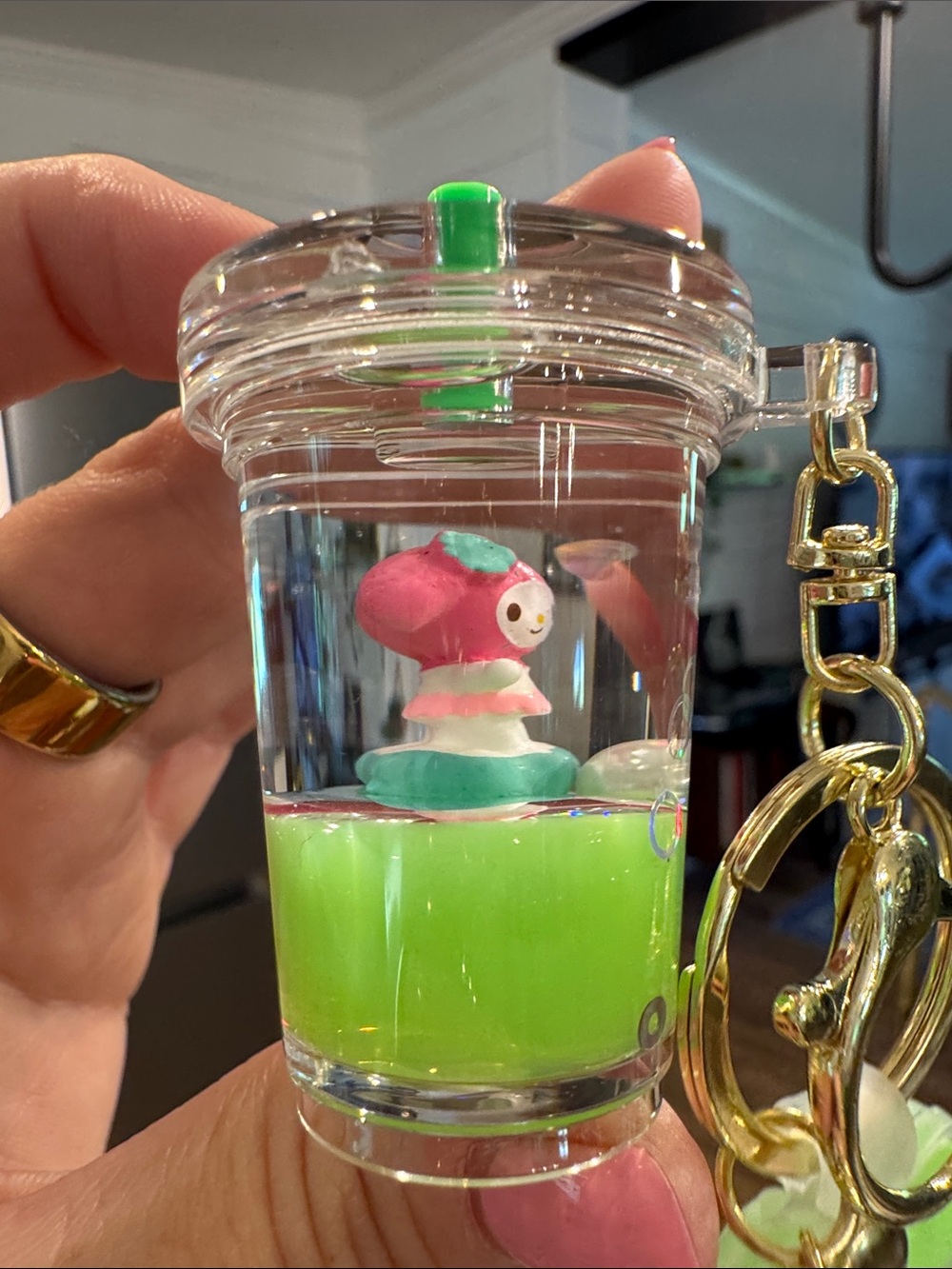 Kids Cute Drink Charm Keychain - Blue, Purple, Green, Pink-FREE w/$150 purchase - Picture 4 of 6
